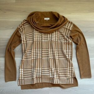 Calvin Klein Brown Houndstooth Women's Sweater
